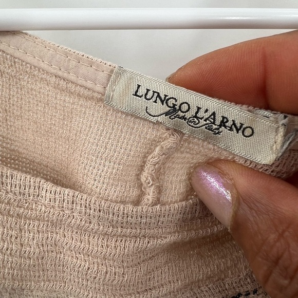 Lungo L’Arno brown linen blouse size 3X - Picture 2 of 8